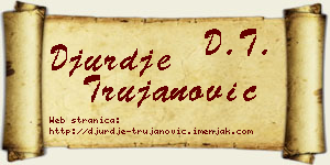 Đurđe Trujanović vizit kartica